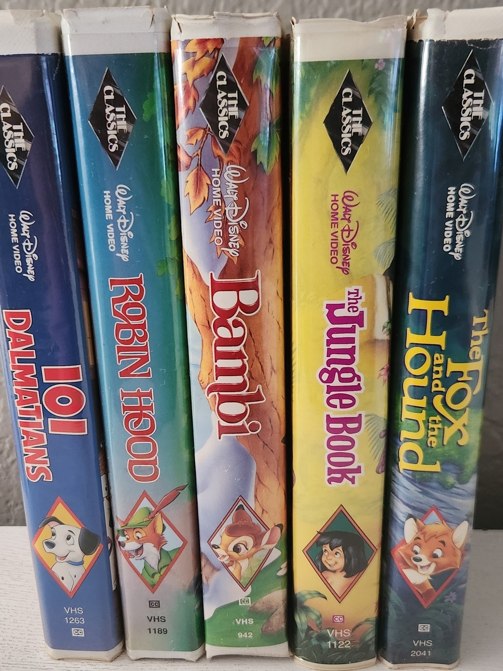 Lot of 5 Walt Disney Classic VHS Black Diamond Edition (Clamshell)